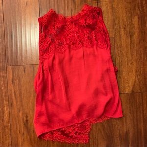 FP Crimson Tied To You Lace Top